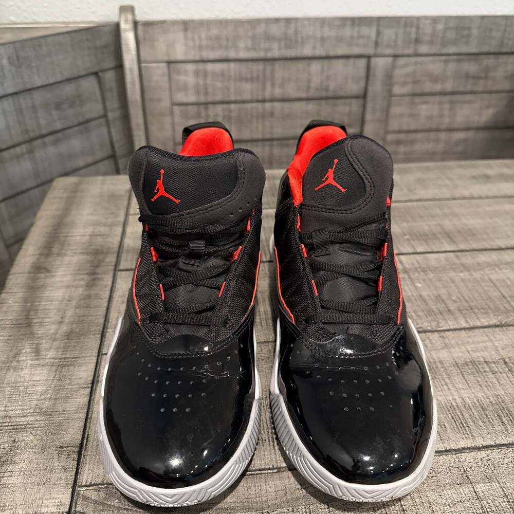 Air Jordan Stay Loyal Patent Bred Black Chile Red Sneakers Size 6 youth
